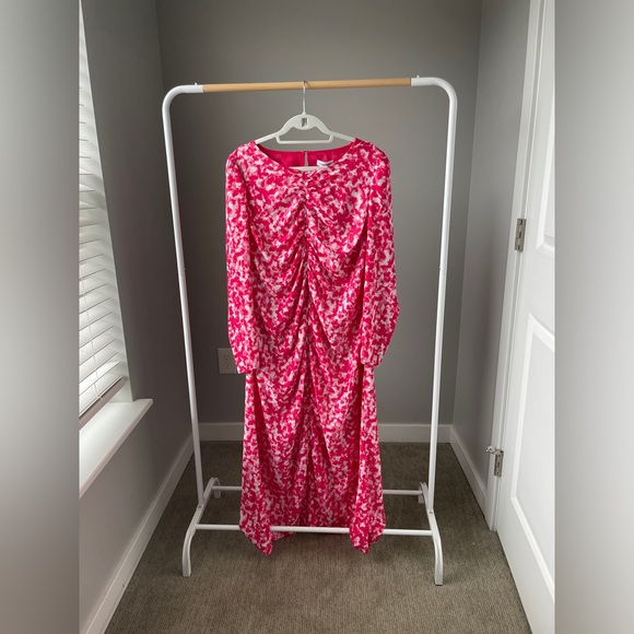 Calvin Klein Floral Print Long Sleeve Dress - Size 16 | Elegant & Feminine - Picture 2 of 4